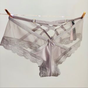 Victoria's Secret Intimates & Sleepwear - Victoria’s Secret gray crisscross cheeky panty - S Victoria's Secret Intimates & Sleepwear - Victoria’s Secret gray crisscross cheeky panty - S